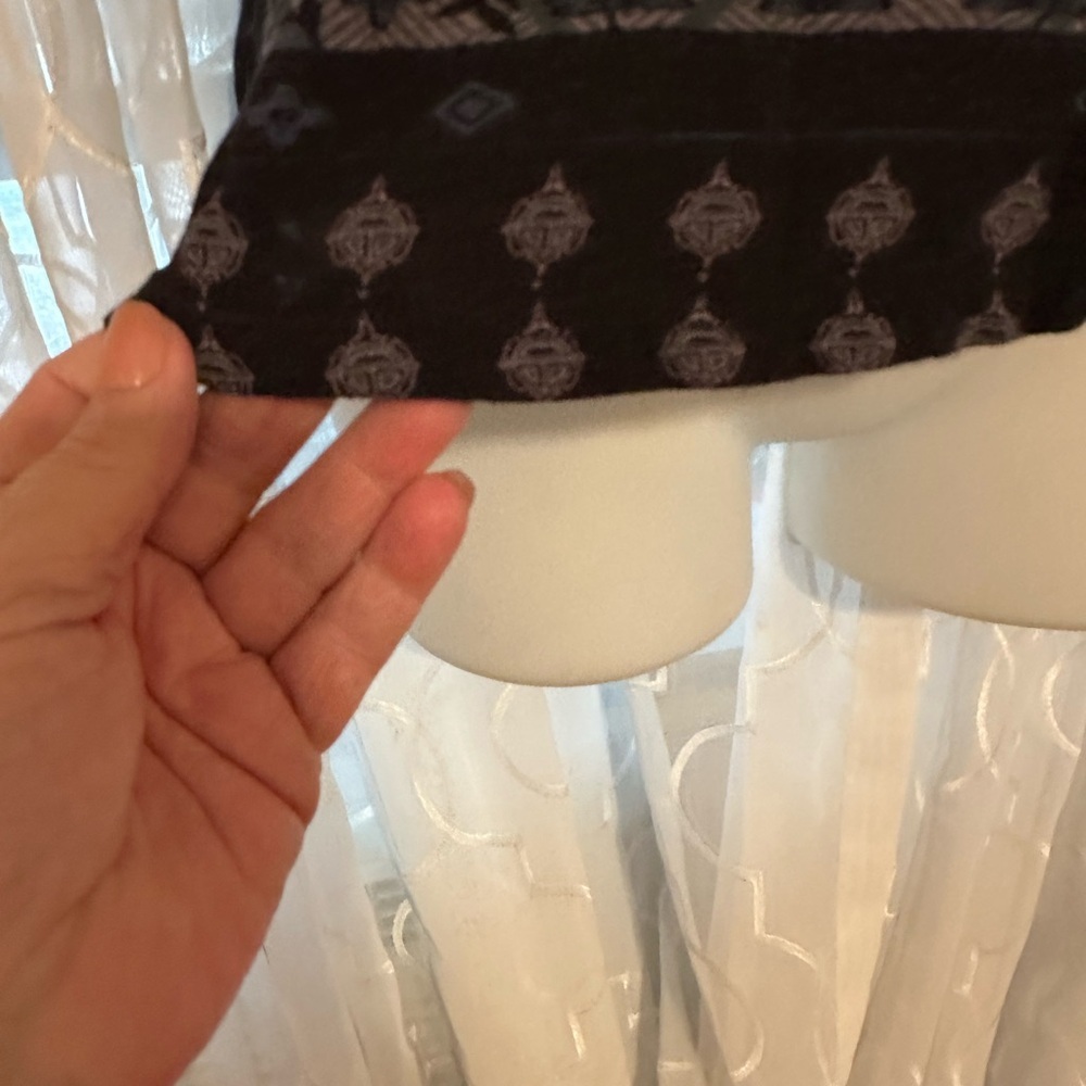 Lucky Brand Black and Purple Paisley Blouse - Picture 2 of 4